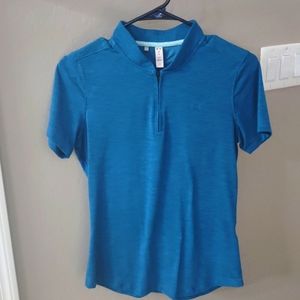 Under Armour short sleeve zip polo small